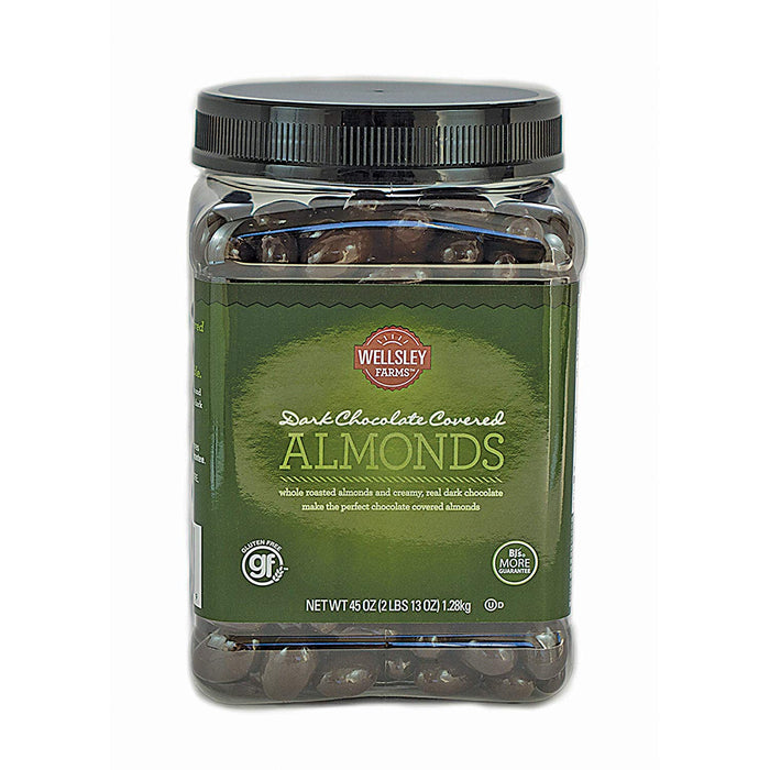 Wellsley Farms Dark Chocolate Almonds, 45 oz