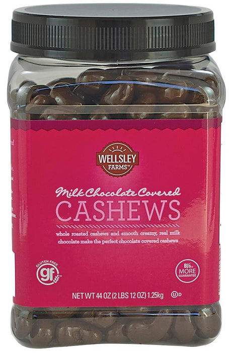 Wellsley Farms Milk Chocolate Covered Cashews, 44 oz