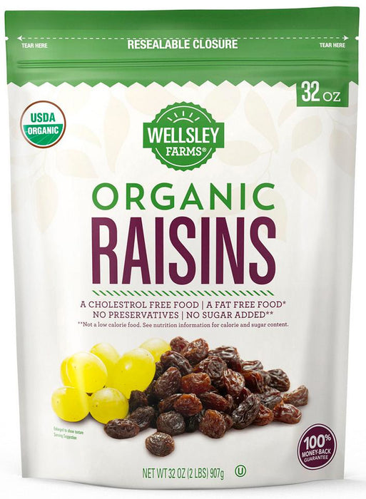 Wellsley Farms Organic Raisins, 32 oz