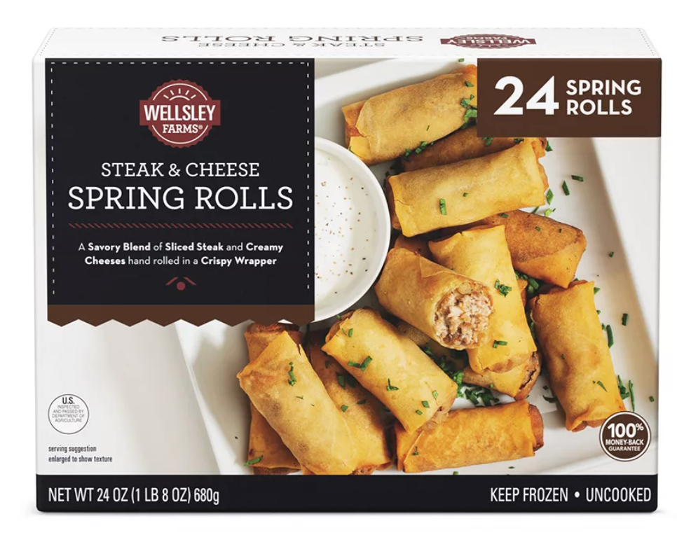 Wellsley Farms Steak & Cheese Spring Rolls, 24 ct —