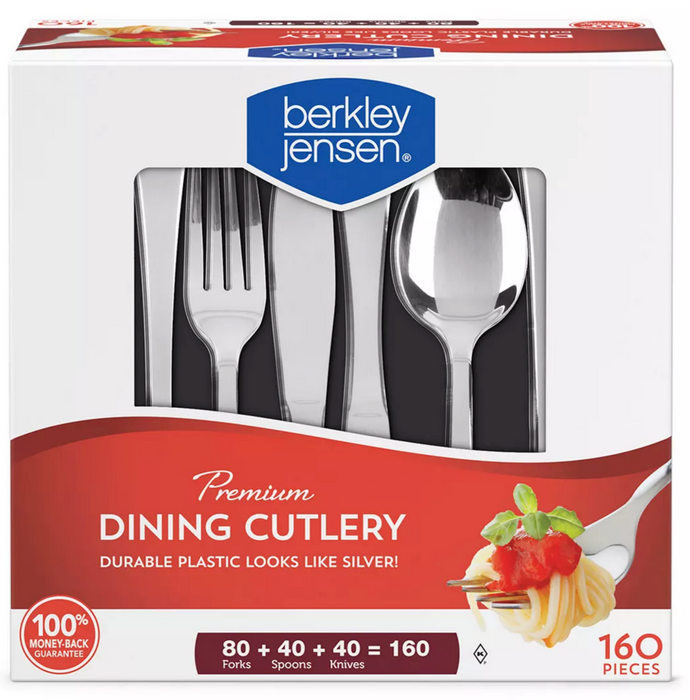 Berkley Jensen Premium  Disposable Dining Cutlery, 160 ct