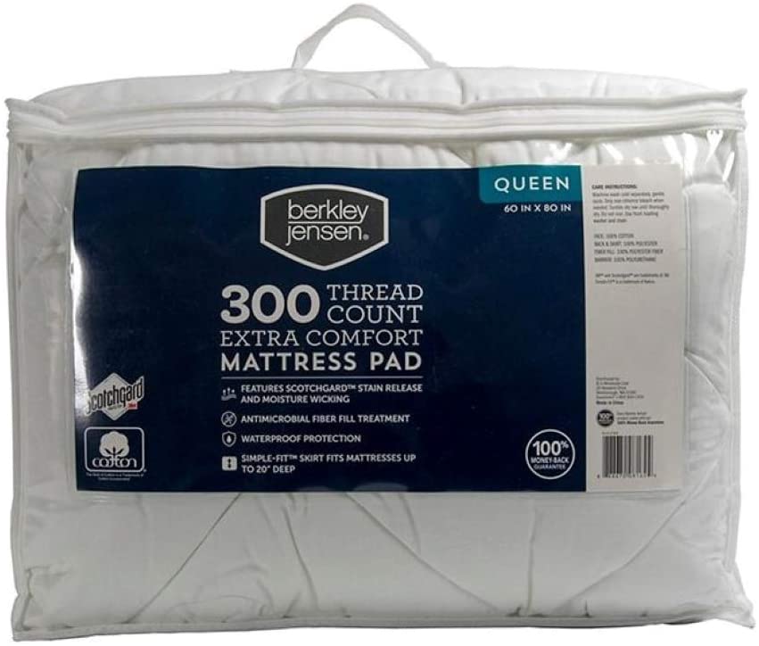 Berkley Jensen Extra Comfort Waterproof Full-Size Mattress Pad