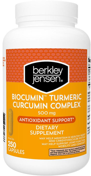 Berkley Jensen Biocumin Tumeric Curcurmin Complex Capsules, 250 ct