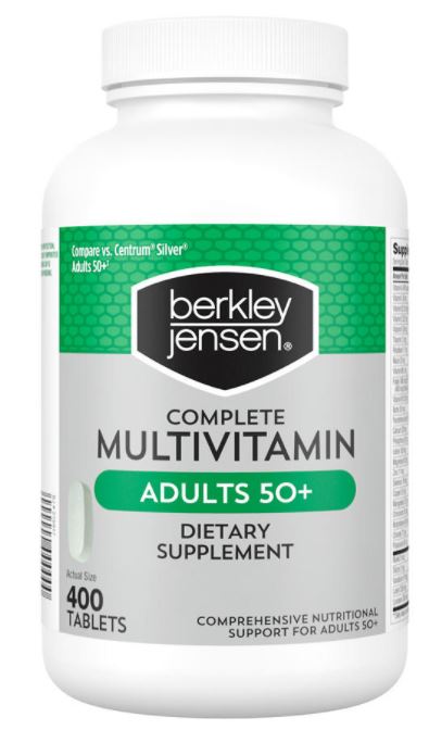 Berkley Jensen Complete Multivitamin For Adults 50+, 400 ct