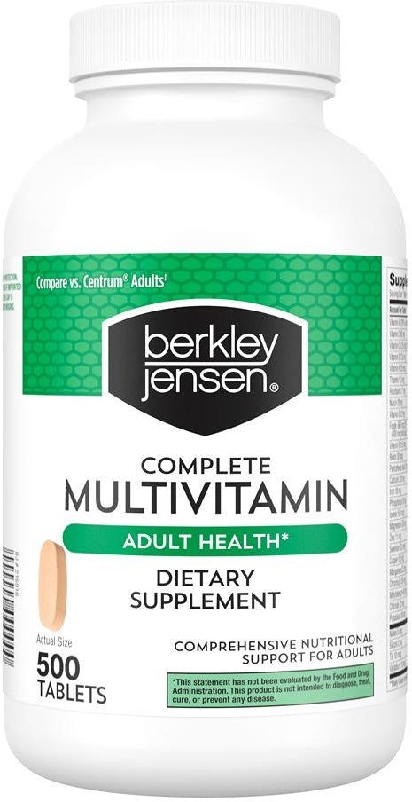 Berkley Jensen Complete Adult Health Multivitamin Tablets, 500 ct