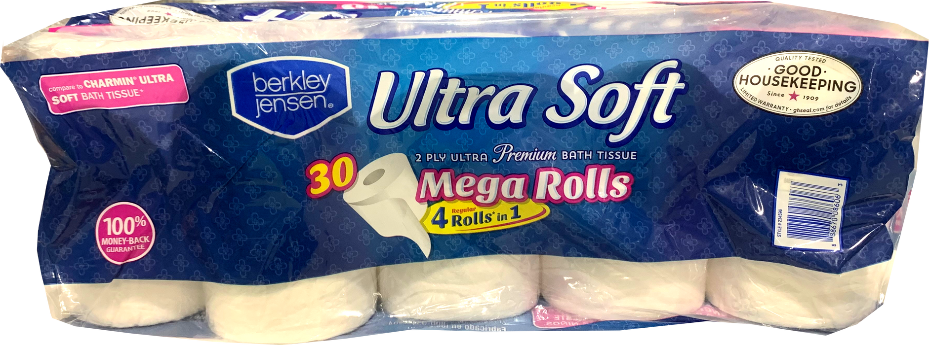 Berkley Jensen Ultra Soft Mega Rolls Bath Tissue, 30 ct