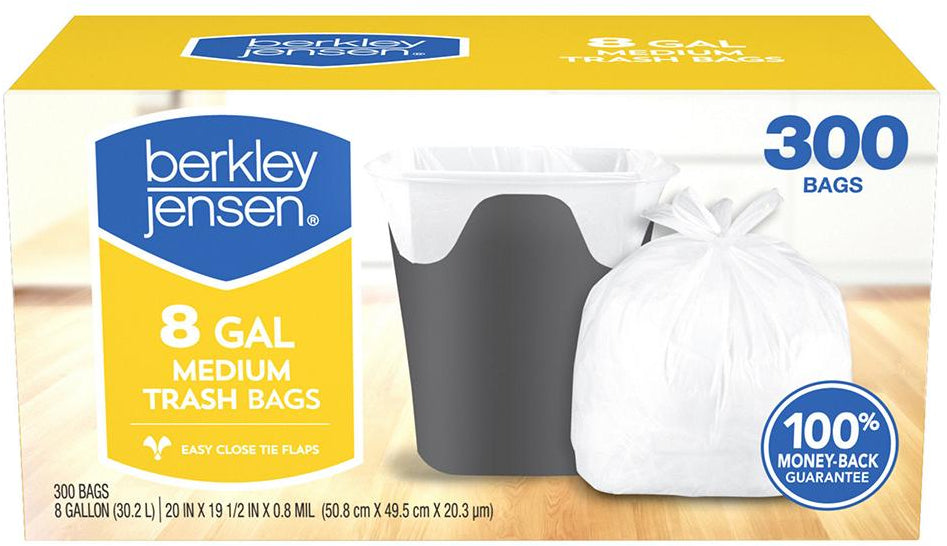 Berkley Jensen 8 Gallon Flap Tie Trash Bags, 400 ct