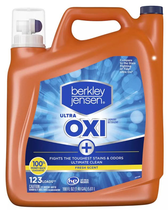 Berkley Jensen Ultra Oxi Liquid Laundry Detergent , 190 oz