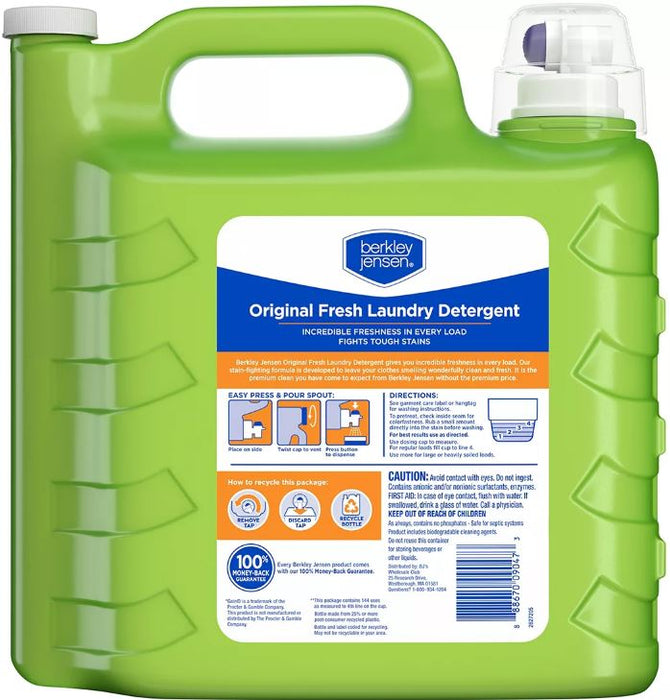 Berkley Jensen Original Fresh Liquid Laundry Detergent , 225 oz