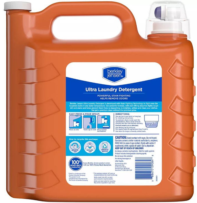 Berkley Jensen Ultra Liquid Laundry Detergent , 250 oz