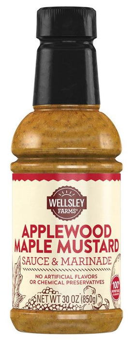 Wellsley Farms Applewood Maple Mustard Sauce & Marinade , 30 oz