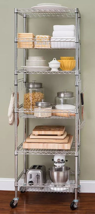 Berkley Jensen 24" 6-Shelf Steel Rack, Chrome , 1 pc