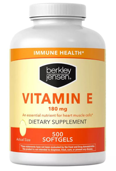 Berkley Jensen Vitamin E Softgels 180 MG, 500 ct