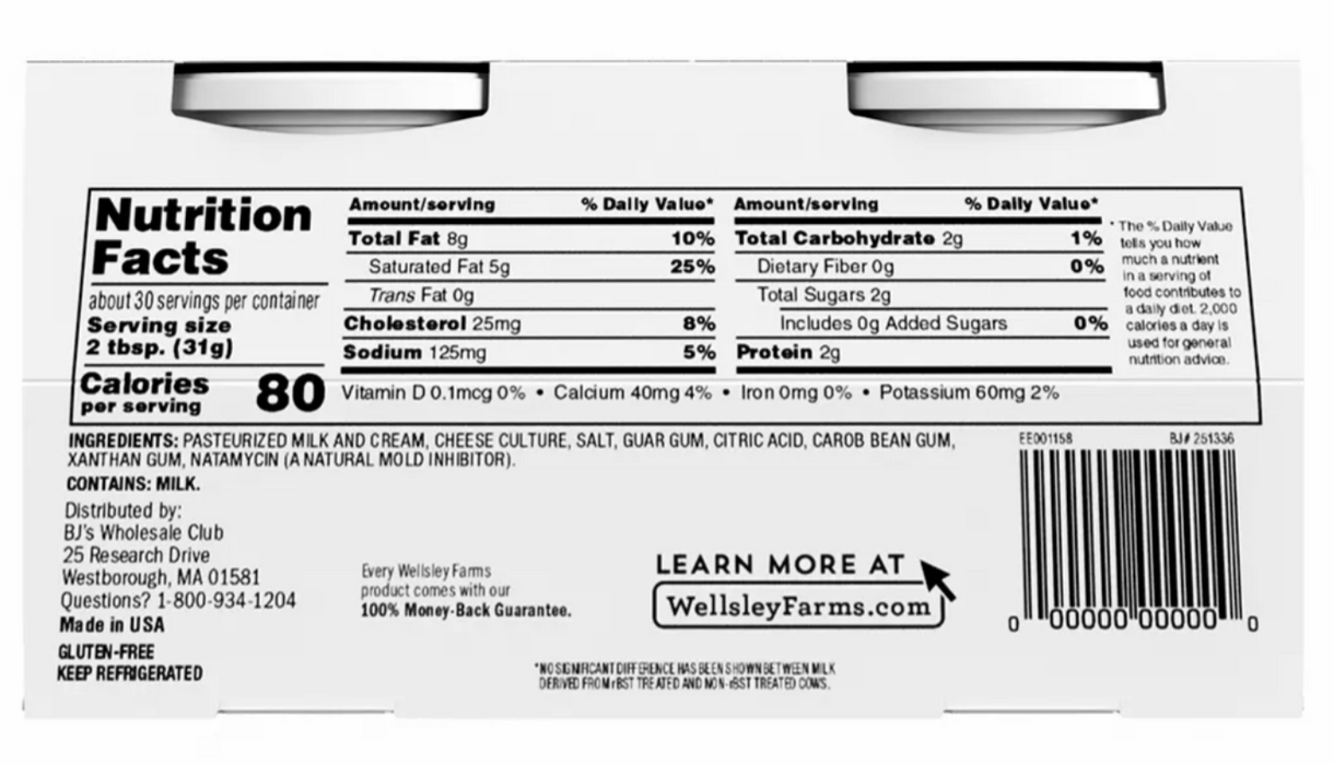 Wellsley Farms Cream Cheese Spread, 2-pack , 2 x 16 oz