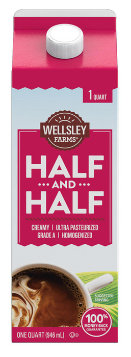 Wellsley Farms Half & Half Cream , 32 oz