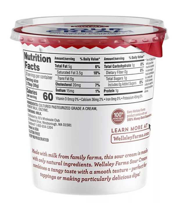 Wellsley Farms Sour Cream , 32 oz