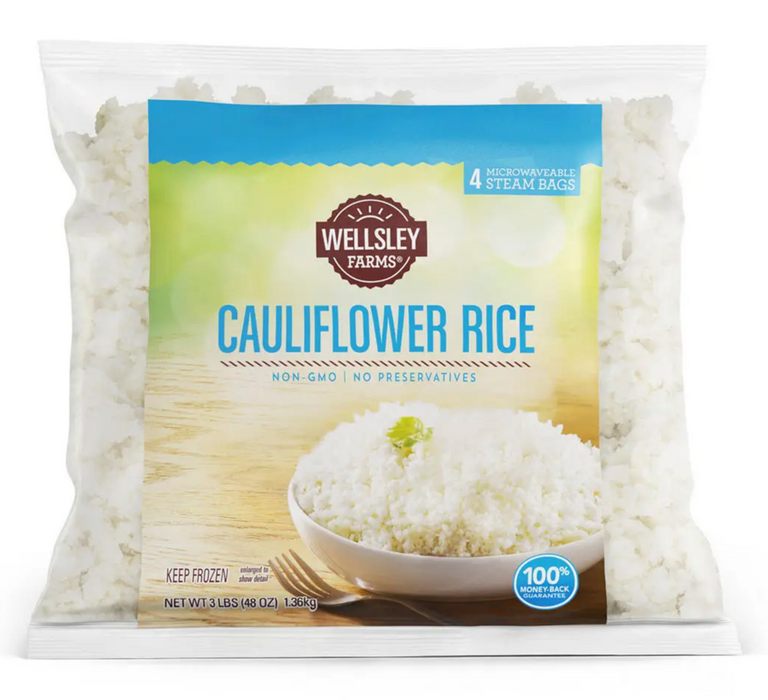 Wellsley Farms Frozen Cauliflower Rice, 4-Pack , 4 x 16 oz