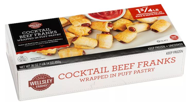 Wellsley Farms Cocktail Beef Franks Wrapped In Puff Pastry, 30 oz