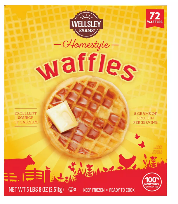 Wellsley Farms Homestyle Waffles , 72 ct