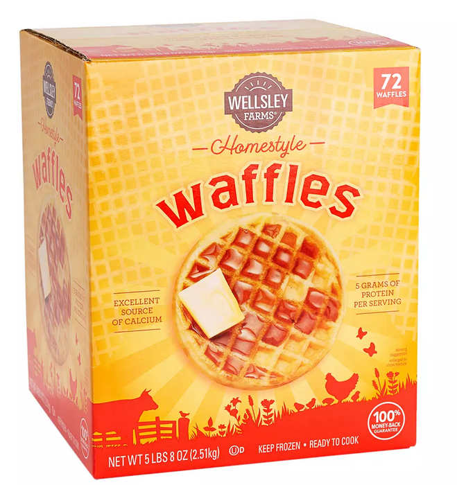 Wellsley Farms Homestyle Waffles , 72 ct