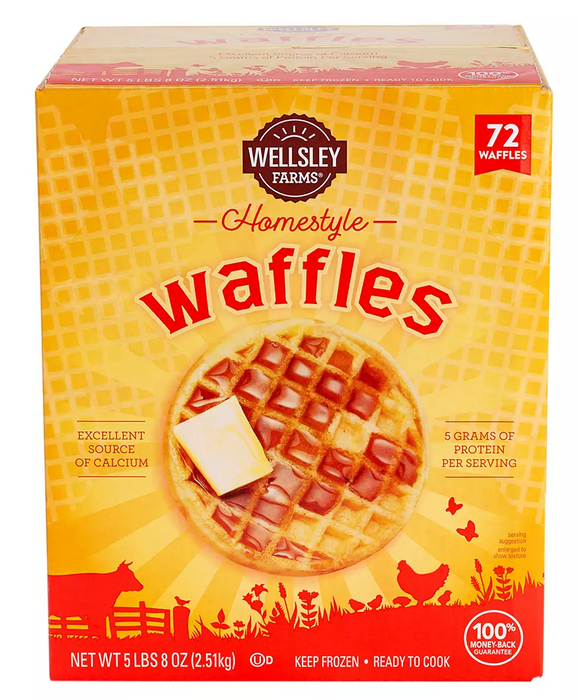 Wellsley Farms Homestyle Waffles , 72 ct