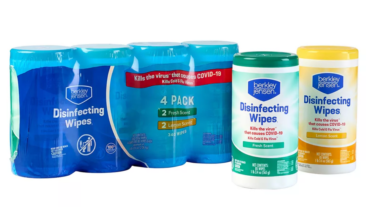 Berkley Jensen Household Disinfecting Wipes, 4 x 85 ct