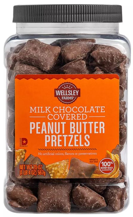 Wellsley Farms Milk Chocolate Covered Peanut Butter Pretzels , 20 oz