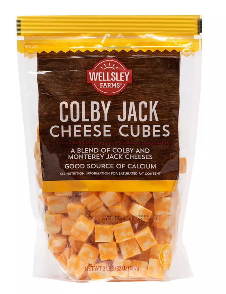 Wellsley Farms Colby Jack Cheese Cubes , 2 lbs —