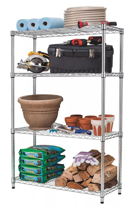 Berkley Jensen 4-Shelf Wire Shelving Storage Rack , 1 pc