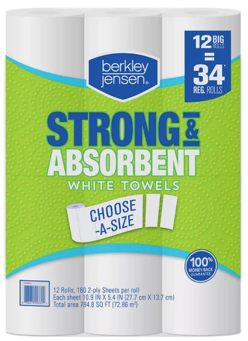 Berkley Jensen 160-Sheet Choose-A-Size Paper Towels , 12 ct