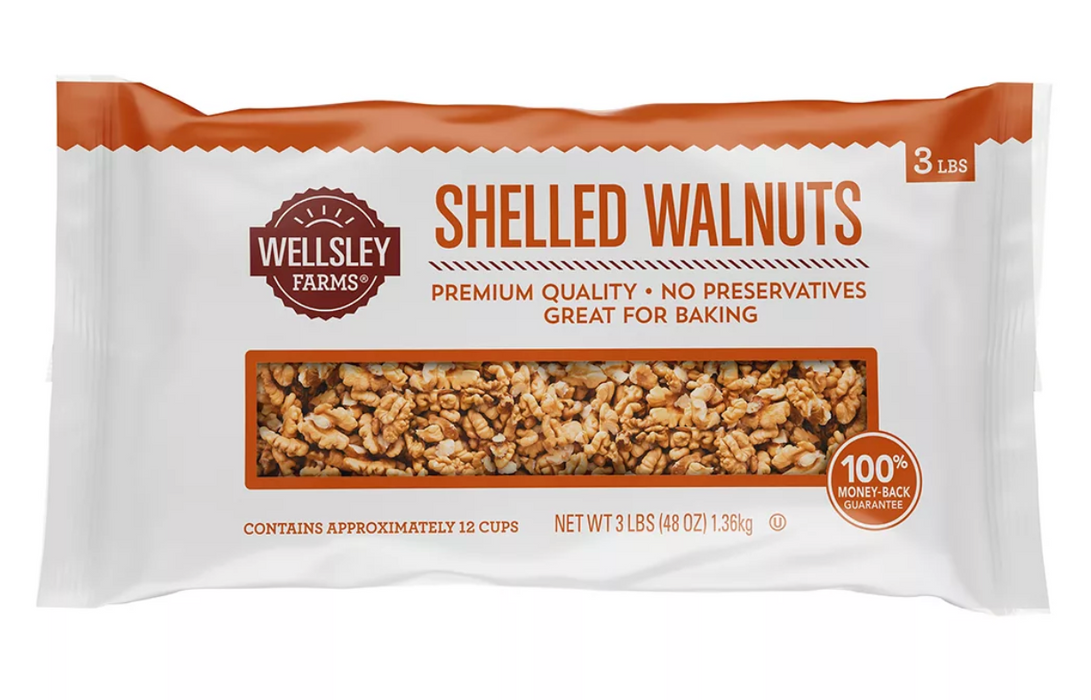 Wellsley Farms Shelled Walnuts , 3 lbs