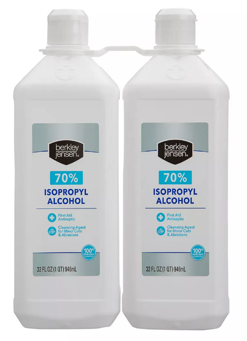 Berkley Jensen 70% Isopropyl Alcohol, 2-Pack , 2 x 32 oz