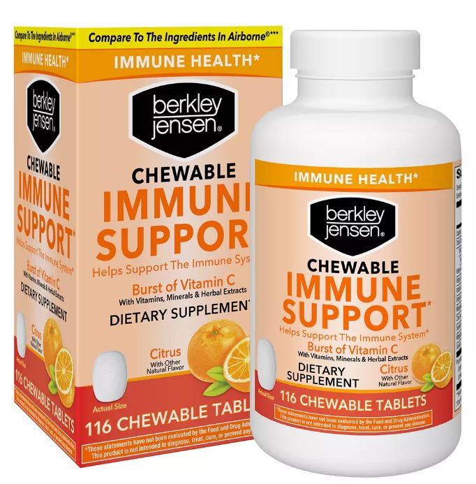 Berkley Jensen Chewable Immune Support Tablets, Citrus Flavor , 116 ct