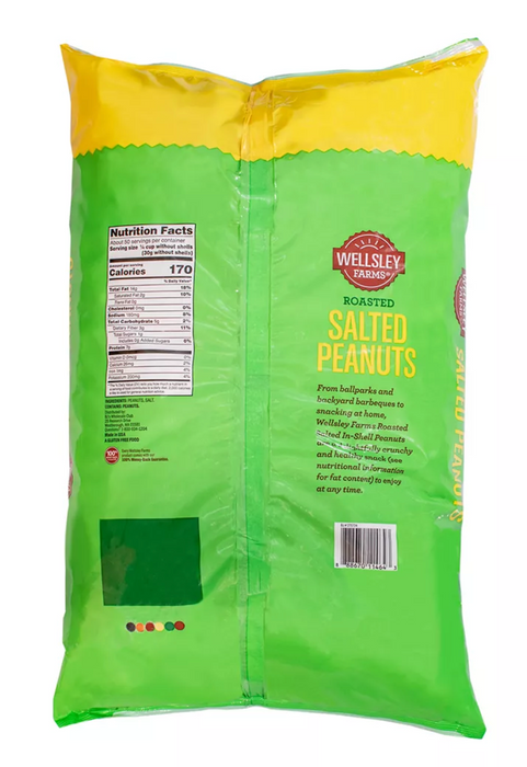 Wellsley Farms In-Shell Roasted Salted Peanuts , 5 lbs