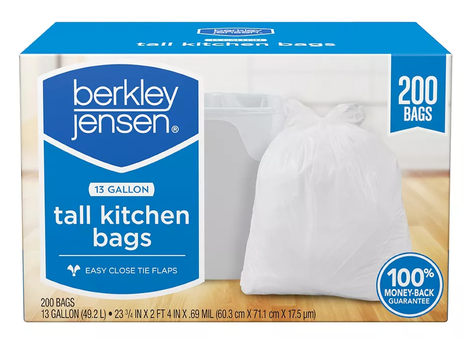 Berkley Jensen 13Gallon Tall Kitchen Bags, 200 ct —