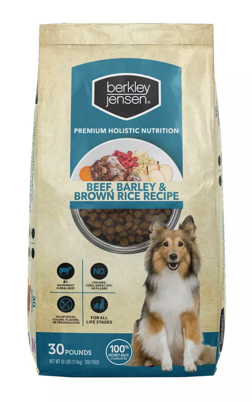 Berkley Jensen Deboned Beef, Barley & Brown Rice Dry Dog Food , 30 lbs