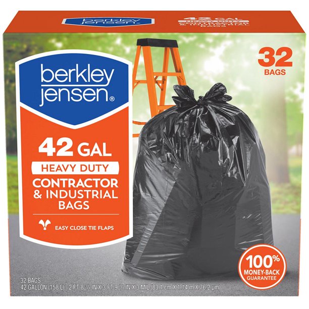 Berkley Jensen Heavy Duty Contractor Bags, 32 X 42 Gal