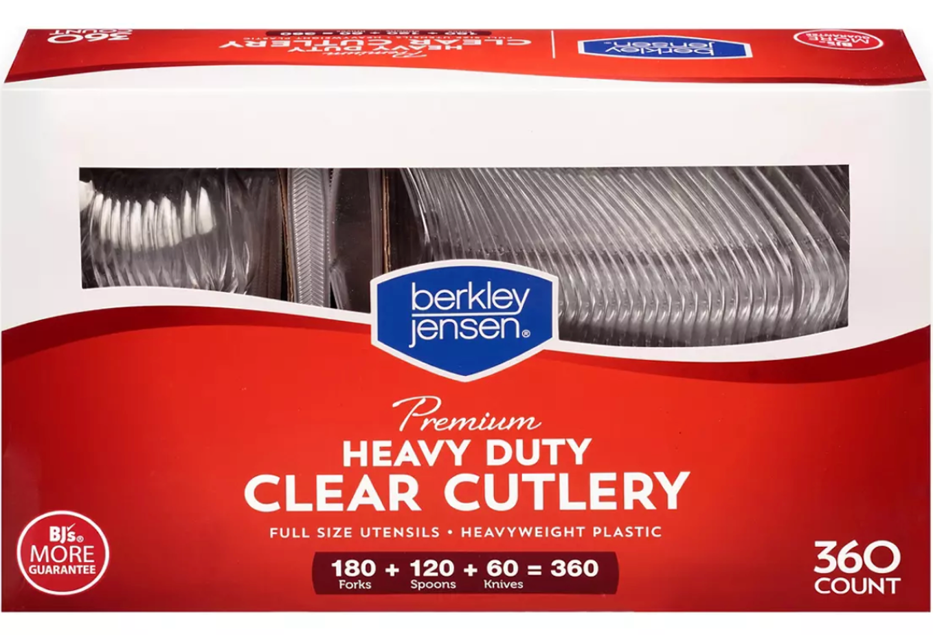Berkley Jensen Heavy Duty Clear Cutlery , 360 pcs