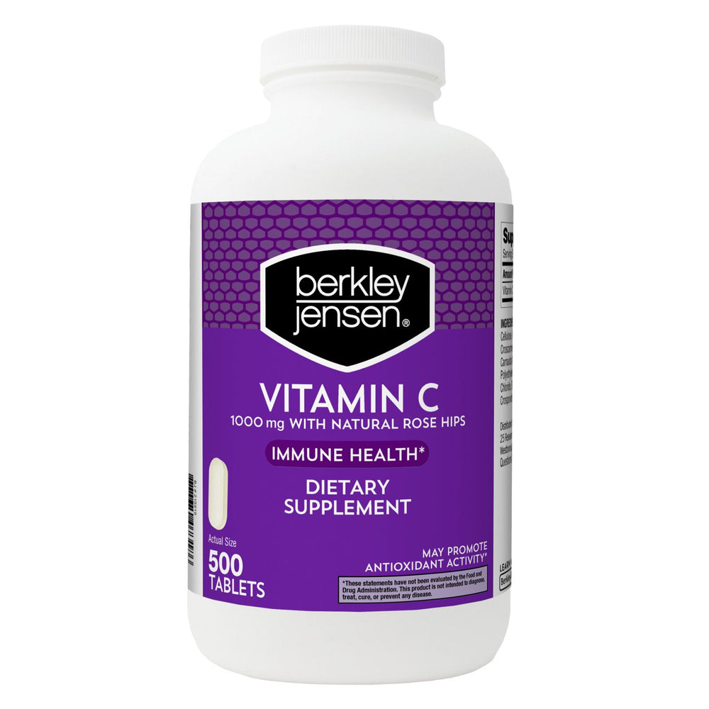 Berkley Jensen Vitamin C Natural Hip Rose Capsules , 500 ct