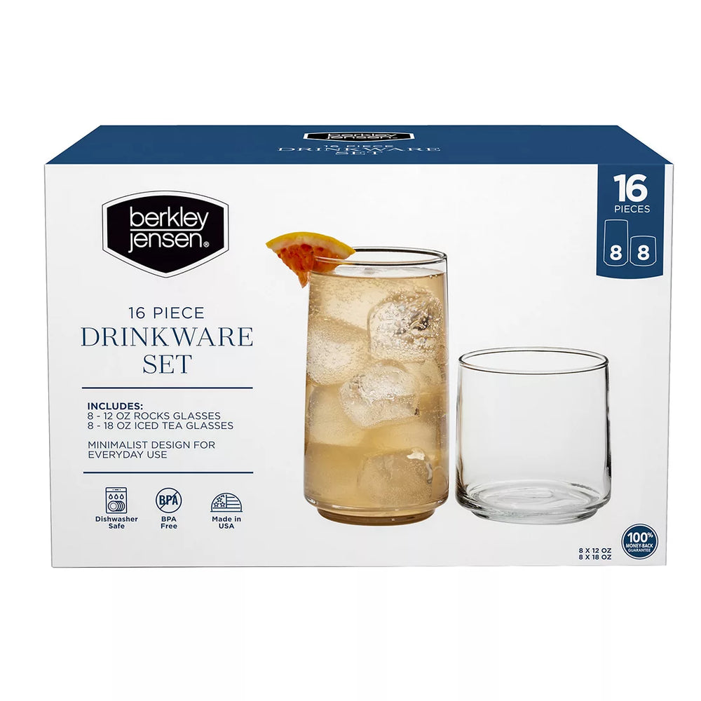 Berkley Jensen Drinkware Set, 16 pc —