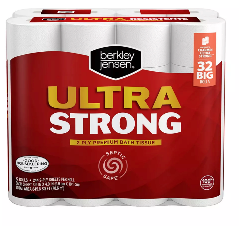 Berkley Jensen Ultra Strong Bath Tissue, 244 Sheets , 32 ct —