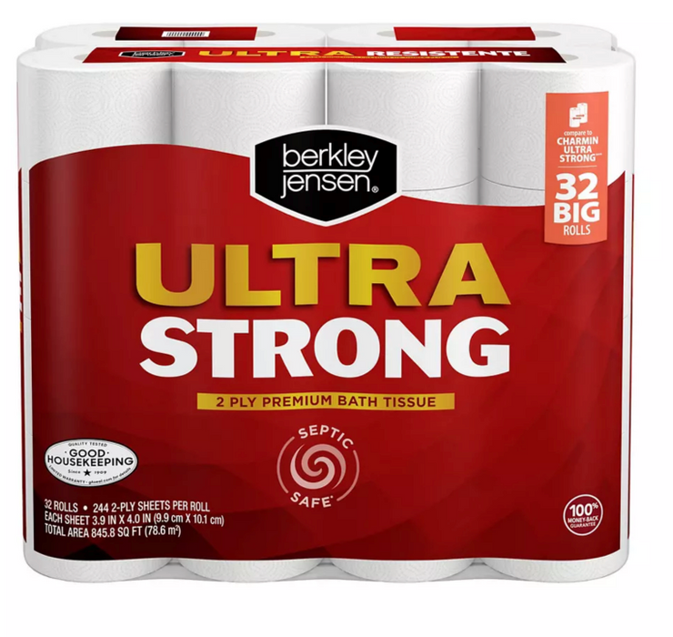 Berkley Jensen Ultra Strong Bath Tissue, 244 Sheets , 32 ct