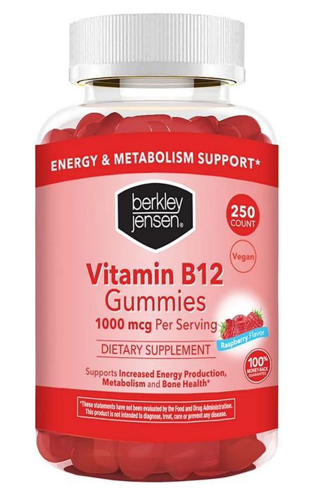 Berkley Jensen Vitamin B12 1000MCG Gummies , 250 ct