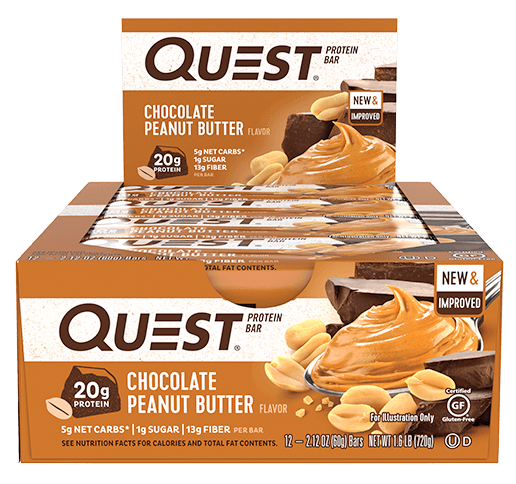 Quest Protein Bars, Chocolate Peanut Butter, 12 x 60 g