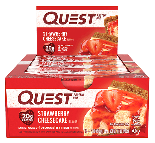 Quest Protein Bars, Strawberry Cheesecake, 12 x 60 g