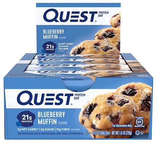Quest Protein Bars, Blueberry Muffin, 12 x 60 g