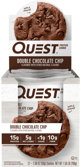 Quest Protein Cookies, Double Chocolate Chip, 59 g