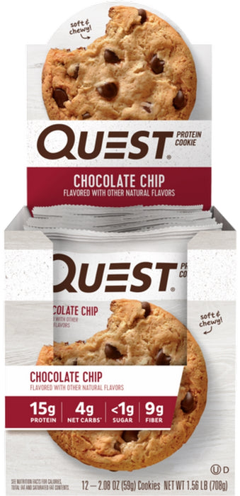 Quest Protein Cookies, Chocolate Chip, 12 x 59g