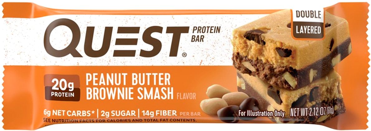 Quest Protein Bars, Peanut Butter Brownie Smash, 12 x 60 g