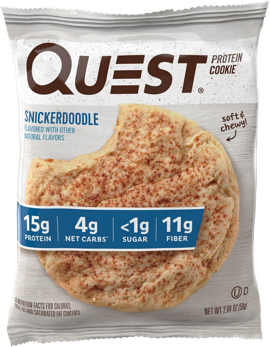 Quest Protein Cookies, Snickerdoodle, 12 x 58g